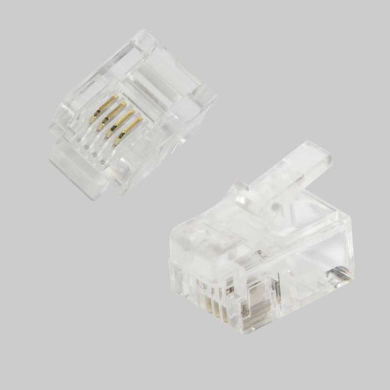 Logiliink MP0018 - Conector Telefónico RJ11 4/6 (Bolsa 100 pcs)   