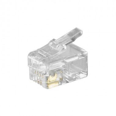 Logilink MP0017 - Conector Telefónico RJ10 4/4 (Bolsa 100 pcs)  