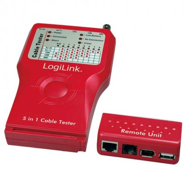 Logilink  WZ0014 - Tester para RJ11, RJ12, RJ45, BNC, USB y FireWire | Marlex Conexion