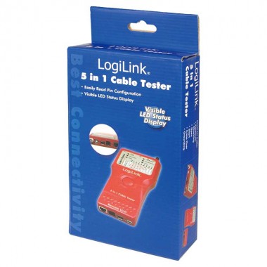 Logilink  WZ0014 - Tester para RJ11, RJ12, RJ45, BNC, USB y FireWire | Marlex Conexion