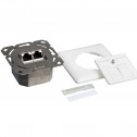 Logilink NP0039A - Roseta 2 RJ45 Cat.6 STP Superficie/Empotrar | Marlex Conexion 