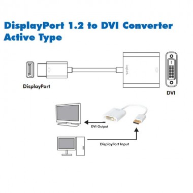 Logilink CV0058B - Cable Conversor DisplayPort 1.2 Macho - DVI (24+1) Hembra | Marlex Conexion