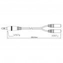 Logilink CA1046 - 20cm Cable Adapt. audio 1M a 2H Jack 3,5 Stereo | Marlex Conexion