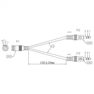 Logilink CA0020 - 15cm Cable Adaptador Jack 3,5 H (4pin) 2 Jack 3,5 M | Marlex Conexion