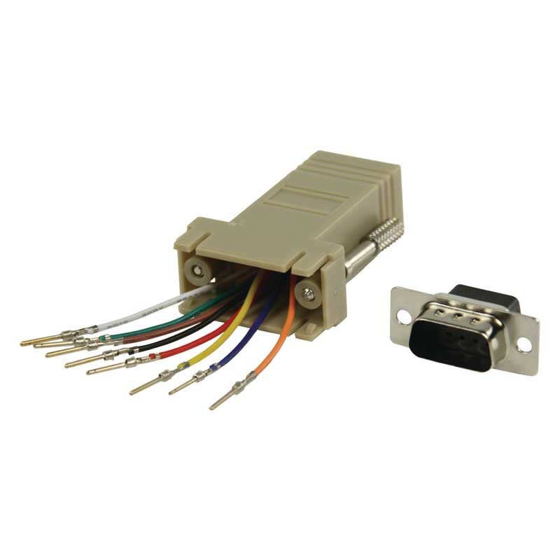 Adaptador Modular RJ45 a DB9 Macho | Marlex Conexion