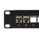 Logilink NK4042 - Patch Panel Vacio para 24 jacks keystone, Negro 
