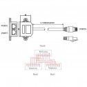 Logilink NP0045 - Duplicador RJ45 Voz, 1 Macho a 2 Hembras | Marlex Conexion
