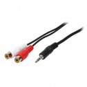 Logilink CA0145 - 5m Cable Audio Stereo Jack 3,5" Macho- 2 RCA Hembra | Marlex Conexion