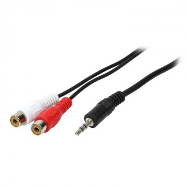 Logilink CA1047 - 0,2m Cable Audio Stereo Jack 3,5" Macho a 2 RCA Hembra | Marlex Conexion