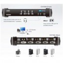 Aten CS1784A - KVM de 4 Puertos USB DVI Dual Link con Audio y Hub USB 2.0