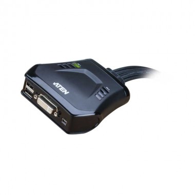 Aten CS22D - Conmutador KVM Compacto de 2 Puertos USB DVI