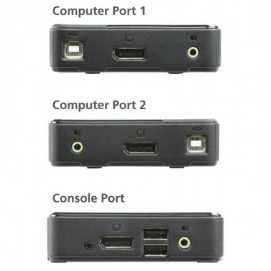 Aten CS782DP - Conmutador KVM de 2 Puertos USB DisplayPort 4K