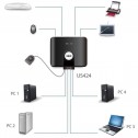 Aten US424 - Conmutador USB 2.0 (4 x 4) | Marlex Conexion