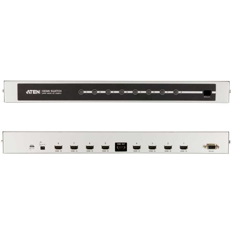 ATEN VS0801H - Commutateur vidéo/audio - 8 x HDMI - de bureau - Boîtier