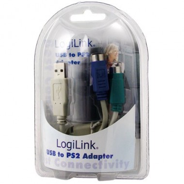 Logilink AU0004A - Conversor USB a 2 PS/2 (Cable 15 cm) | Marlex