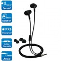 Logilink HS0042 - Auriculares in-ear Resistentes al Agua(IPX6) Negro | Marlex Conexion