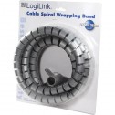 Logilink KAB0013 - Cubre Cables Spiral Wrapp, 2500 x 25mm, Plateado| Marlex Conexion