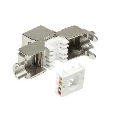 Logilink NK4003 - Conector Hembra RJ45 STP Cat.6A Keystone 180º, Slim | Marlex Conexion