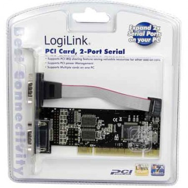 Logilink PC0016 - Tarjeta PCI de 2 Puertos RS-232 | Marlex Conexion