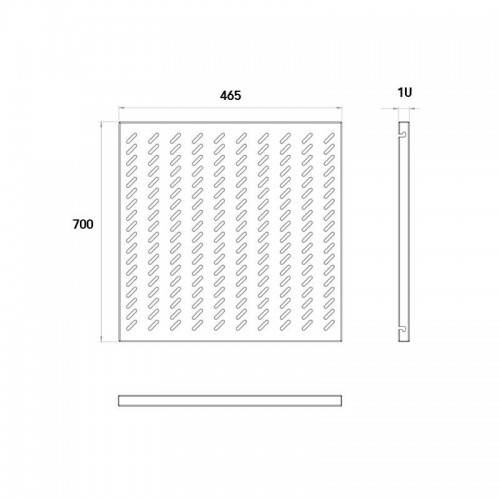 Logilink SF1F85B - Bandeja Fija para Armario Fondo 1000, Negra