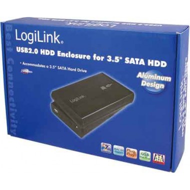 Logilink UA0082 - Caja Externa 3,5"Aluminio. Hdd Sata - USB 2.0, Negra