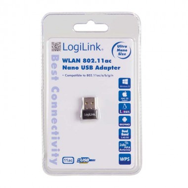 Logilink WL0237 - Adaptador USB WLAN 802.11ac Tamaño Nano | Marlex Conexion