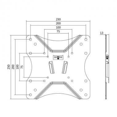 Logilink BP0004 - Soporte TV de Pared Fijo, 23-42'', 25 kg | Marlex Conexion