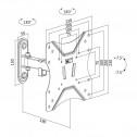 Logilink BP0007 - Soporte TV de Pared, inclinación -7.5º/+7.5º, Giratorio -90º/+90º, 23-42'', 25 kg