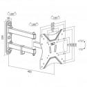 Logilink BP0008 - Soporte TV de Pared, inclinación -7.5º/+7.5º, Giratorio -90º/+90º, 23-42'', 25 kg