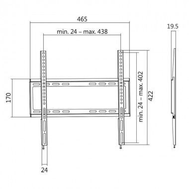 Logilink BP0009 - Soporte TV de Pared Fijo, 32-55'', 35 kg | Marlex Conexion