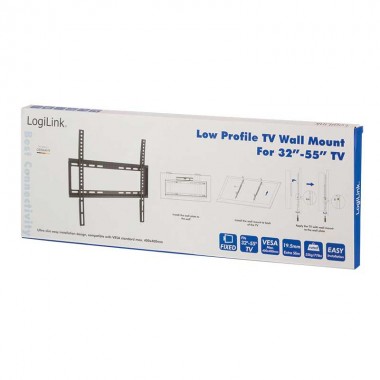 Logilink BP0009 - Soporte TV de Pared Fijo, 32-55'', 35 kg | Marlex Conexion