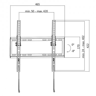 Logilink BP0010 - Soporte TV de Pared, inclinación -8º/0º, 32-55'', 35 kg