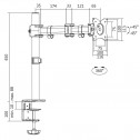 Logilink BP0021 - Soporte de Mesa, inclinación -45º/+45º, Giratorio 180º, Rotación 360º, 13-27'', 8 kg