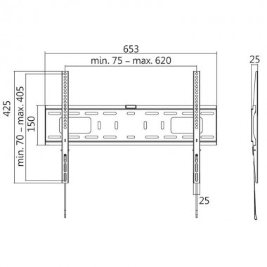 Logilink BP0017 - Soporte TV de Pared Fijo, 37-70'', 50 kg | Marlex Conexion