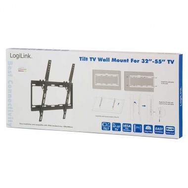 Logilink BP0012 - Soporte TV de Pared, inclinación -14º/0º, 32-55'', 35 kg