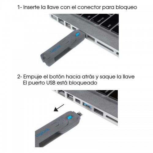 Logilink AU0046 - Bloqueo de puertos USB (10 cerraduras USB,Sin llave)