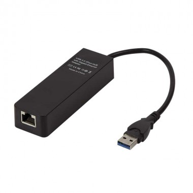 Logilink UA0173A - Cable Adapt USB 3.0 Ethernet Gigabit y HUB de 3 puertos USB 3.0 tipo A