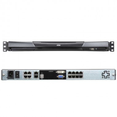 Aten KL1108VN - KVM Cat 5e/6 LCD 19'' de 8 Puertos, Sobre IP de 2 buses, Dual Rail, para Rack 19'' 