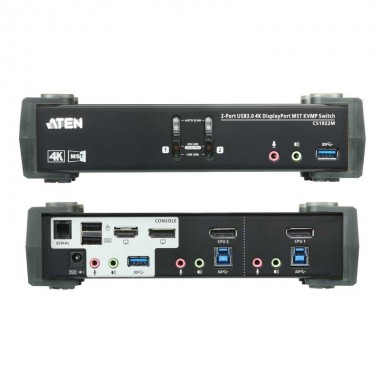 Aten CS1922M - KVM de 2 Puertos MST USB 3.0 DisplayPort 1.2, 4K