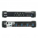 Aten CS1924M - KVM de 4 Puertos MST USB 3.0 DisplayPort 1.2, 4K
