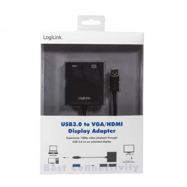 Logilink UA0234 - Conversor USB 3.0 a HDMI-VGA