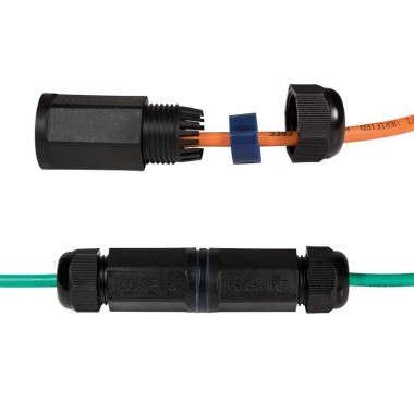 Logilink NP0080 - Acoplador largo RJ45 Cat6 apantallado para exterior, IP67