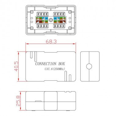 Caja de conexión para cables RJ45 UTP y SFTP Logilink NP0012A