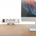 Logilink KAB0067 - Soporte para regleta de enchufes con abrazadera de montaje en mesa