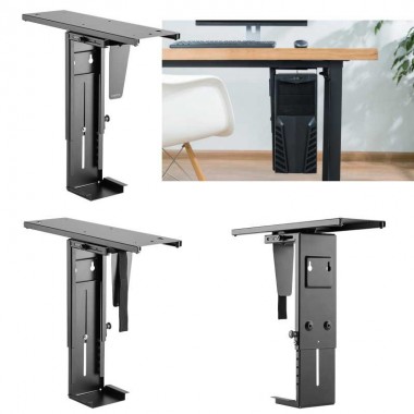 Logilink EO0004 - Soporte CPU bajo mesa ajustable, Giratorio, Deslizable | Marlex