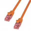 1m Latiguillo RJ45 Cat. 6 UTP COBRE LSZH Naranja Logilink CQ2038U