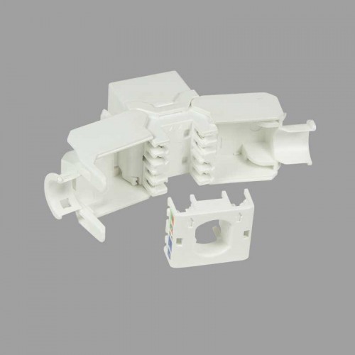 Logilink NK4004 - Conector Hembra RJ45 UTP Cat.6A Keystone 180º, Slim 