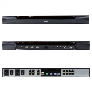 Aten KN1108VA - KVM Cat 5e/6 de 8 Puertos sobre IP de 2 buses con Audio y Virtual Media