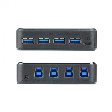 Switch de periféricos formato industrial USB 3.2 Gen 1 de 4 x 4 puertos -  US3344I, ATEN Docking stations y switches