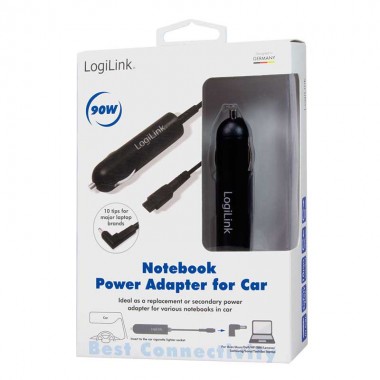 Logilink PA0172 - Alimentador Universal para Portatil de Coche, 90W | Marlex Conexion